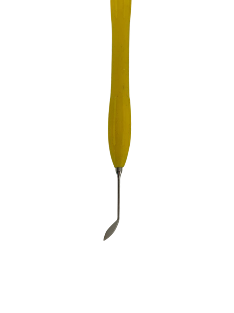 ESPÁTULA PARA COMPOSITE DE MANGO SILICONADO AMARILLO