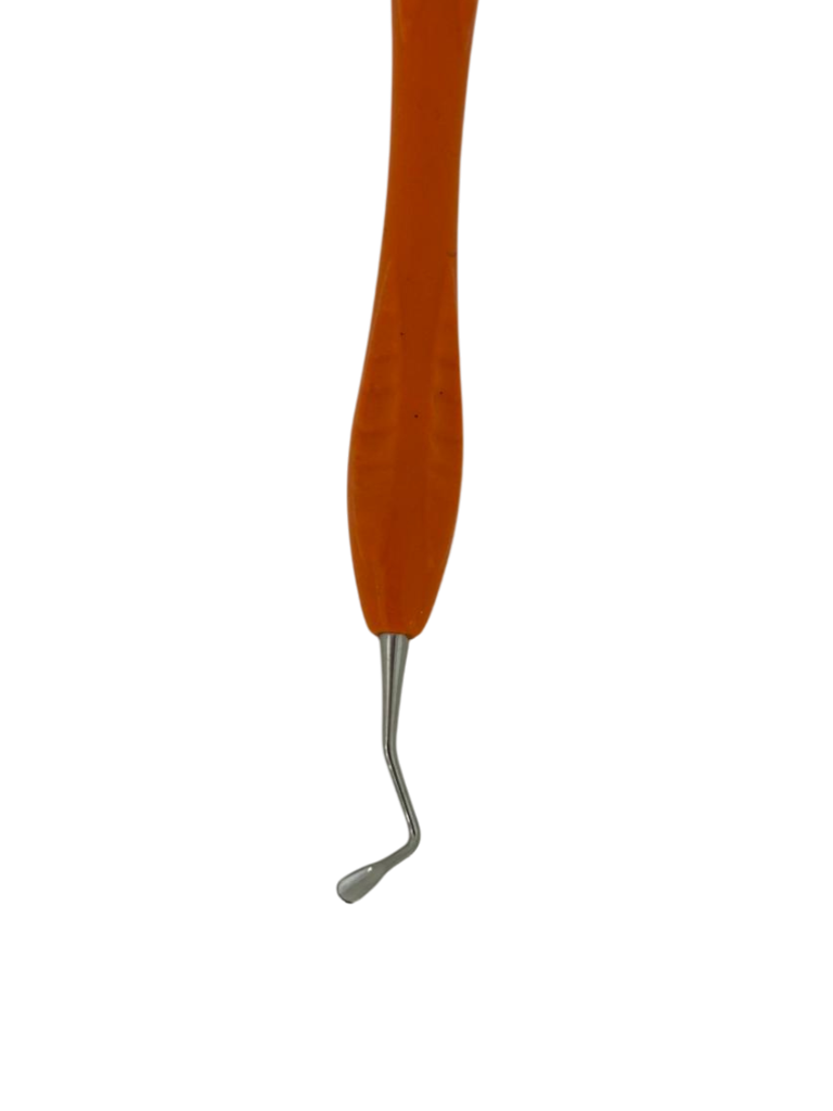 ESPÁTULA PARA COMPOSITE DE MANGO SILICONADO NARANJA