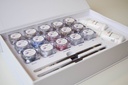 KIT DE TINTES COMPLETO (15 PASTAS + 2 LIQUIDOS + 2 PINCELES DE PORCELANA)