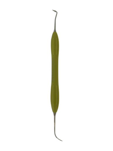 ESPÁTULA PARA COMPOSITE DE MANGO SILICONADO VERDE